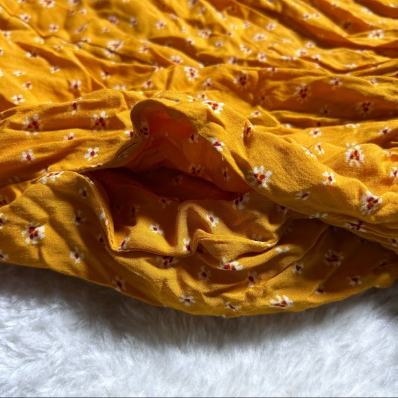 Free People Walking Through My Dreams Orange Floral Paisley Smocked Dress - Picture 8 of 15